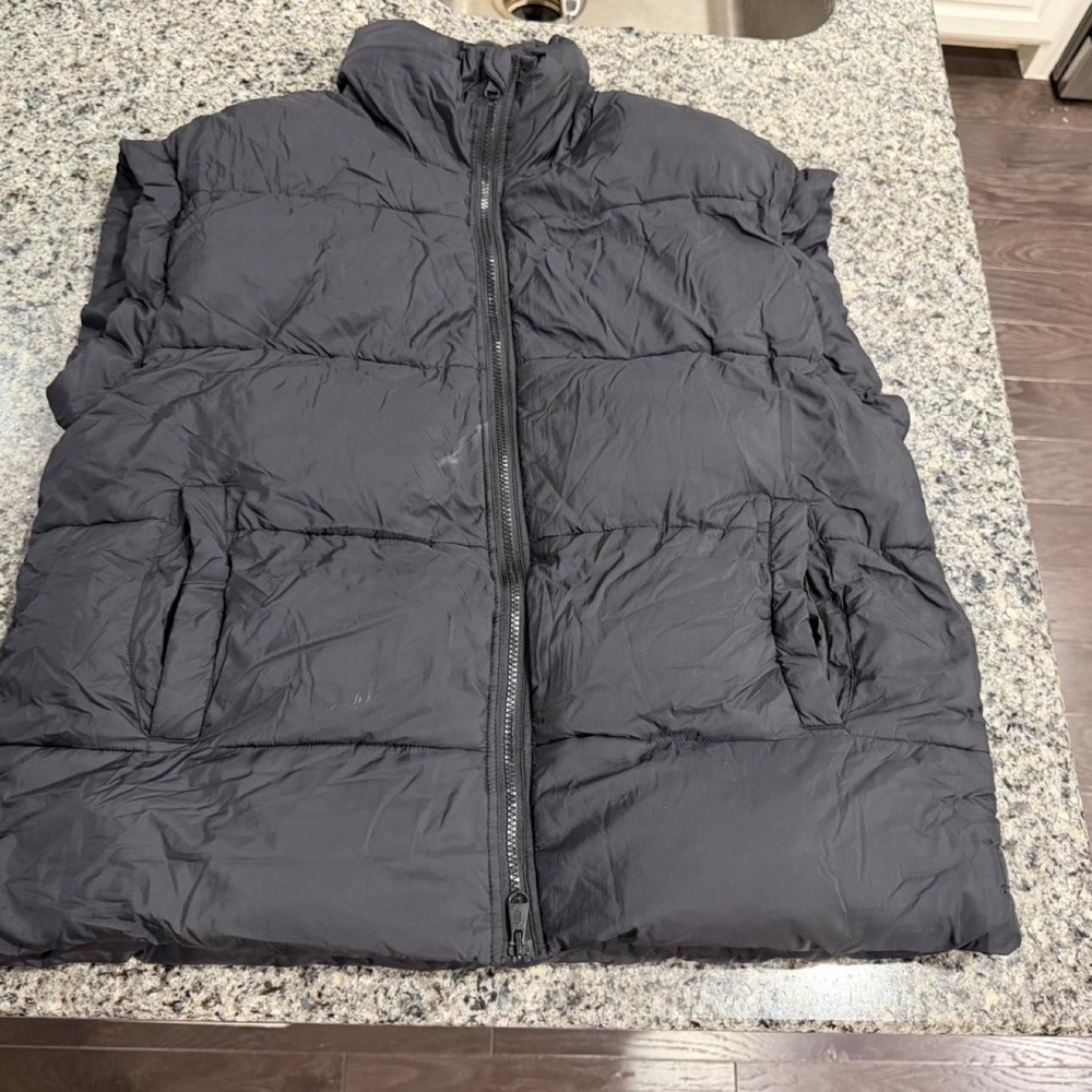 Free People FP Movement Womens Black Puffer Vest Gilet Size S
